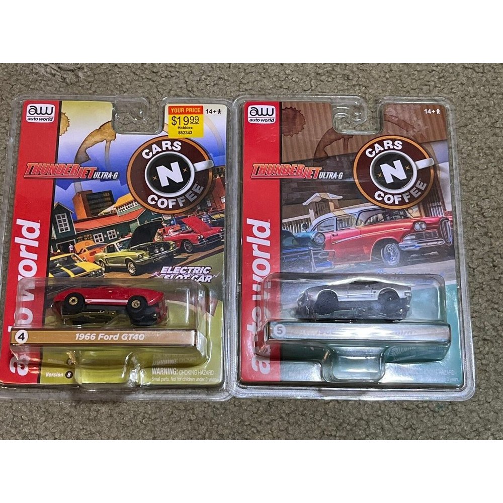 2 AW Xtraction Cars N Coffee 1968 Firebird & 1966 GT40 HO Slot Cars New 2022 Lot